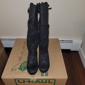 Kohl's Textile Black Boots, Size 8, Excellent Condition
